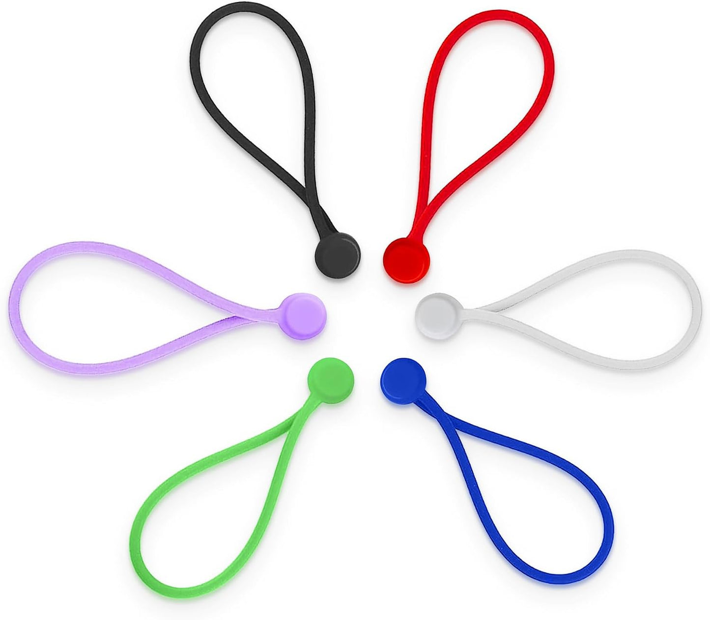 20 Pack Reusable Silicone Magnetic Cable Ties Twist Ties for Home/Office Cord Wrap, Cable Organizer, Magnetic Cord Holder, Cable Organizer Fridge Magnets - Perfect Smart Home Gadgets! 10 COLORS