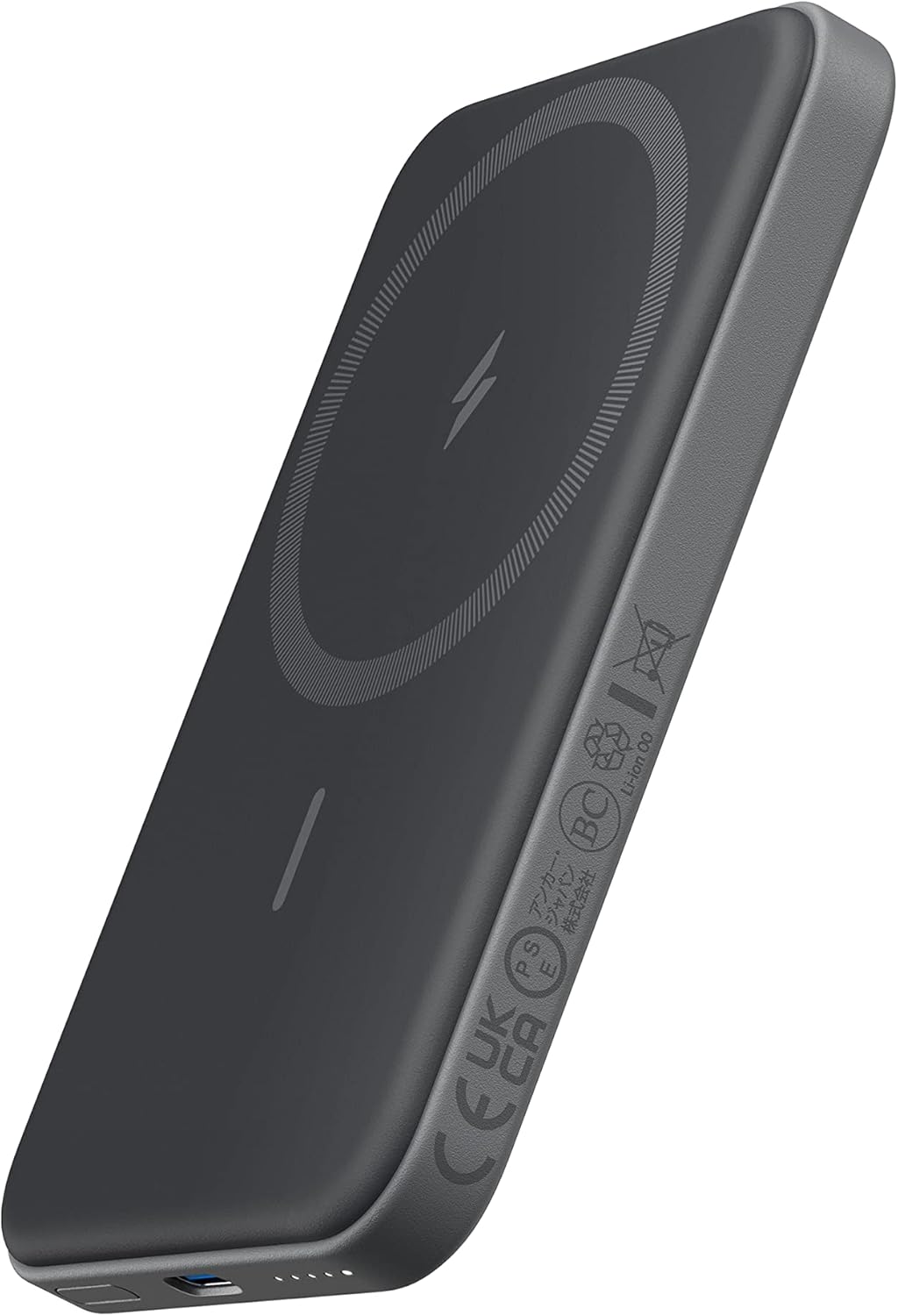 Anker 621 MagGo Power Bank, 5,000mAh Magnetic Portable Charger | Travel Essential Battery Pack with USB-C Cable, Compatible with iPhone 16 / 15 / 14 / 13 / 12 Series