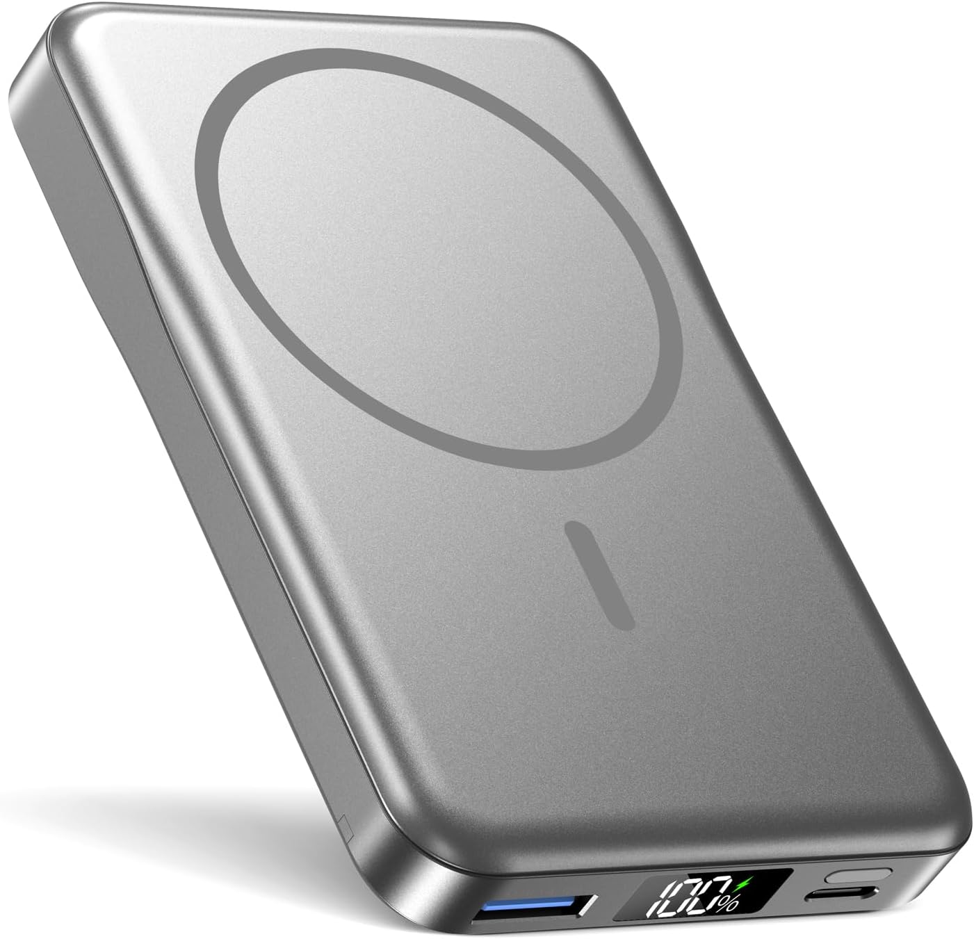 Magnetic Portable Charger 10000mAh, Fast Charging MagSafe Battery Pack | 20W USB-C Fast Charging PowerBank with LED Display,Travel Essentials Wireless Charger for iPhone 17/16/15/14/13/12, Darkgray