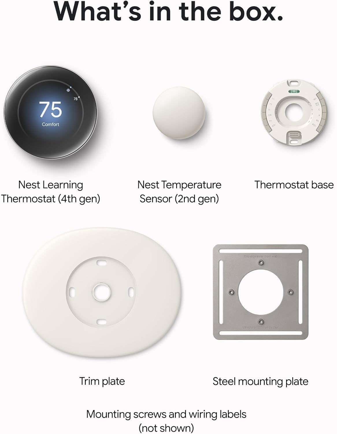 Google Nest Learning Thermostat Pro Edition with Temperature Sensor (4th Gen, 2024) Smart Energy Saving, Advanced Calibration, Adaptive Eco, Compatible with Alexa &amp; Google Home (Polished Silver)