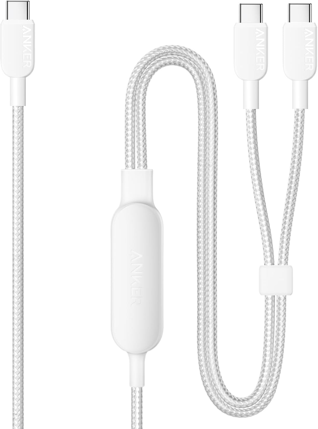 Anker 2-in-1 USB C to USB C Cable, 140W Max (1-Pack, 6 ft, Black)