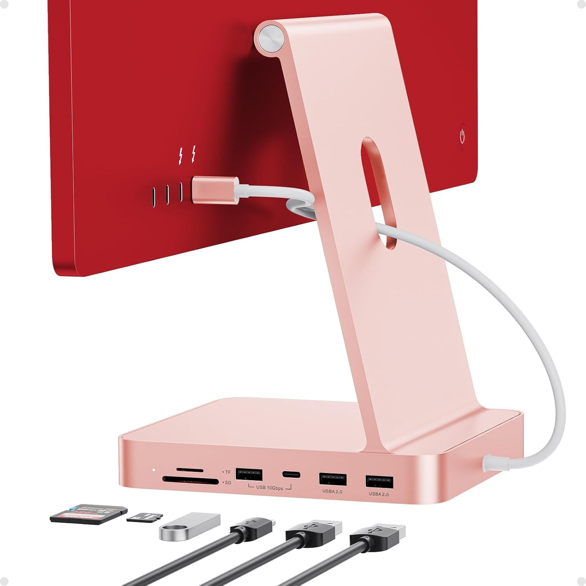 USB C HUB for iMac 24 inch 2021/2023 M1/M3 with M.2 4TB SSD NVMe Enclosure