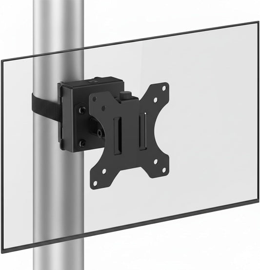 ZeboZap 13"–32" TVs | Outdoor Swivel TV Mount Fits Pillars & Poles, No Drill Gazebo & Pergola TV Mount, VESA 100x100, Holds 18 lbs