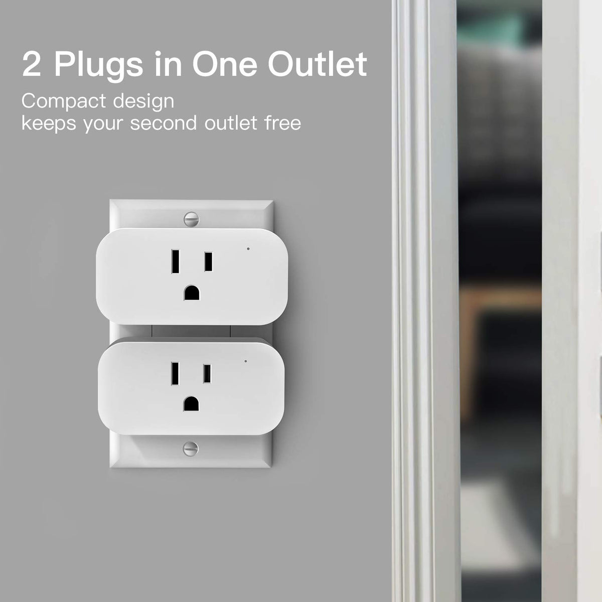 TREATLIFE Smart Plug, 2.4GHz 15 Amp WiFi Smart Outlet with Child Lock and Vacation Mode, Reliable WiFi Connection, Compatible with Alexa and Google Assistant, No Hub Required, Remote Control,1 Pack