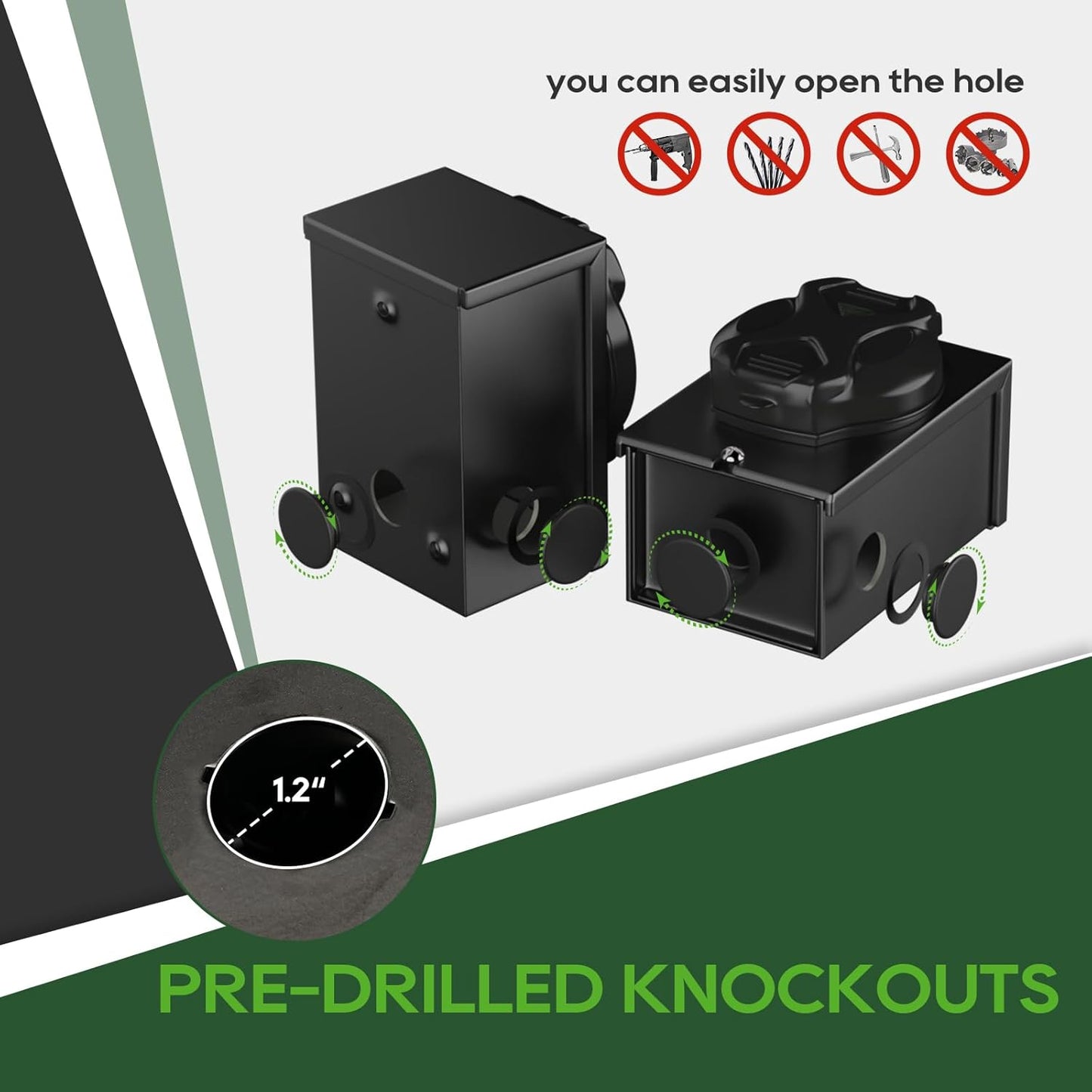 RVGUARD 25 Foot 30 Amp Generator Cord and Power Inlet Box | L14-30P to L14-30R Generator Cord with L14-30P Pre-Drilled Generator Inlet Box, Emergency Power Combo Kit，ETL Listed