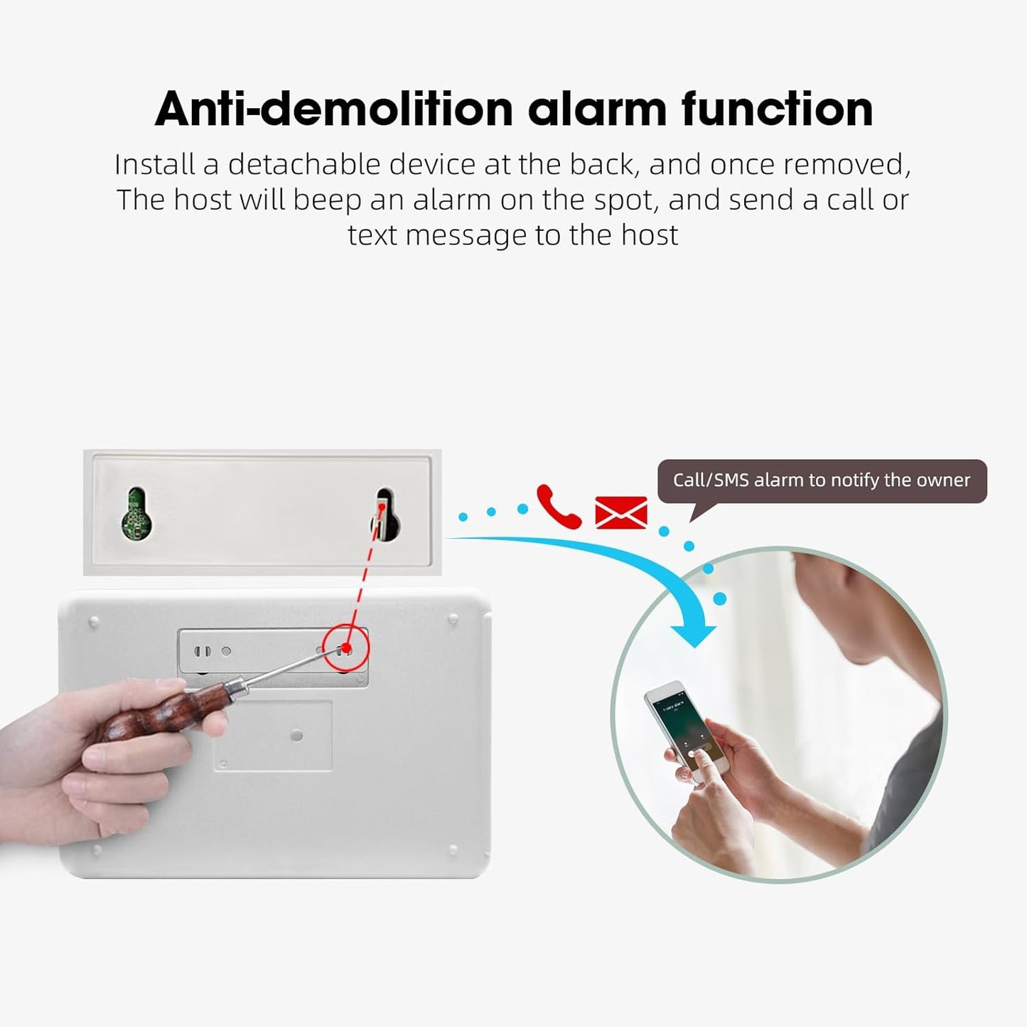 LWOHSI Wireless Home Alarm System with LCD Touch Screen,Smart Home Security Systems with DIY Door Sensor,Motion Detector,GSM 4G /App Instant Alerts for Apartment,No Monthly Fee