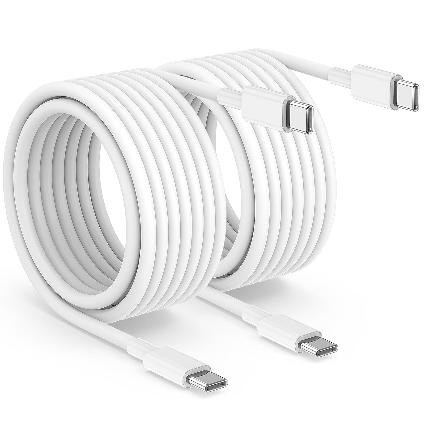 2pack 10ft USB C to C Cable, 60W Type C to Type C Fast Charging Cord for iPhone 17 16 15 Pro, Pro Max, Plus, iPad Pro, MacBook Air 13 inch, iPad Pro, Air, for Samsung Galaxy S25 and More