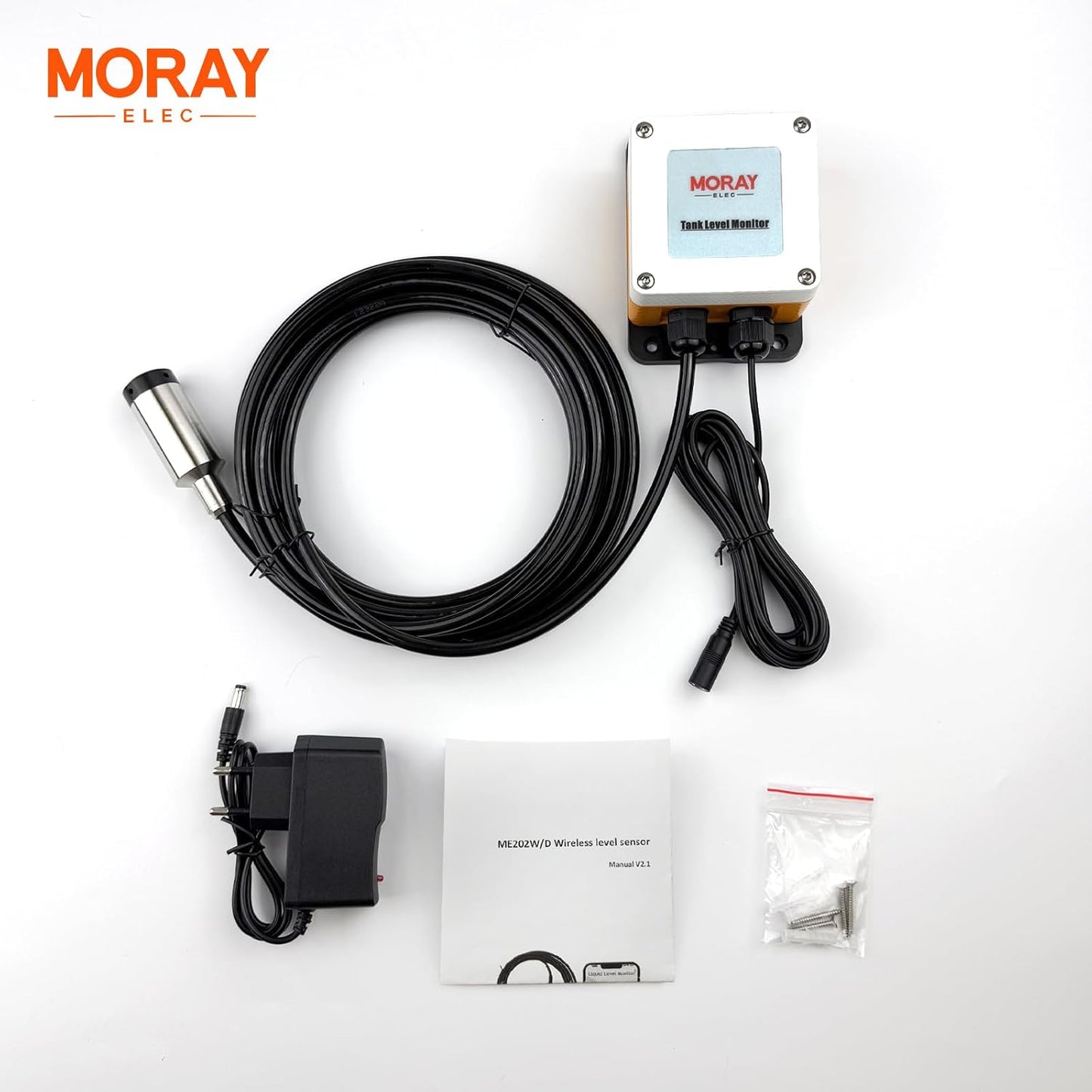 Moray Smart WiFi Water Level Sensor Submersible Tank Level Monitor Water Level Transmitter , Automatic Alarm Indicator for Smart Life APP ZigBee Smart Home Remote IP67 Waterproof (ME202Z5m)