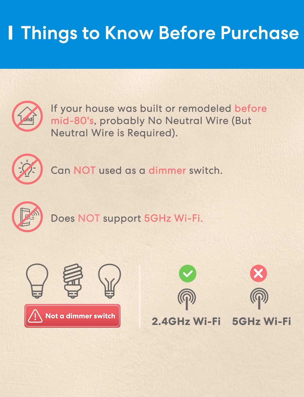 meross 4 Pack 3 Way Smart Switch Smart Light Switch Supports Apple HomeKit, Siri, Alexa, Google Assistant & SmartThings, Wall Switch Neutral Wire Required, Remote Control Timer