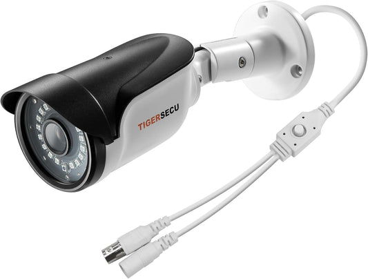 TIGERSECU 2MP Metal Long Range Security Camera for TVI/CVI/AHD/CVBS DVRs | Hybrid 4-in-1 with OSD Switch, Weatherproof for Indoor and Outdoor Use, Power Supply and Coaxial Cable Sold Separately