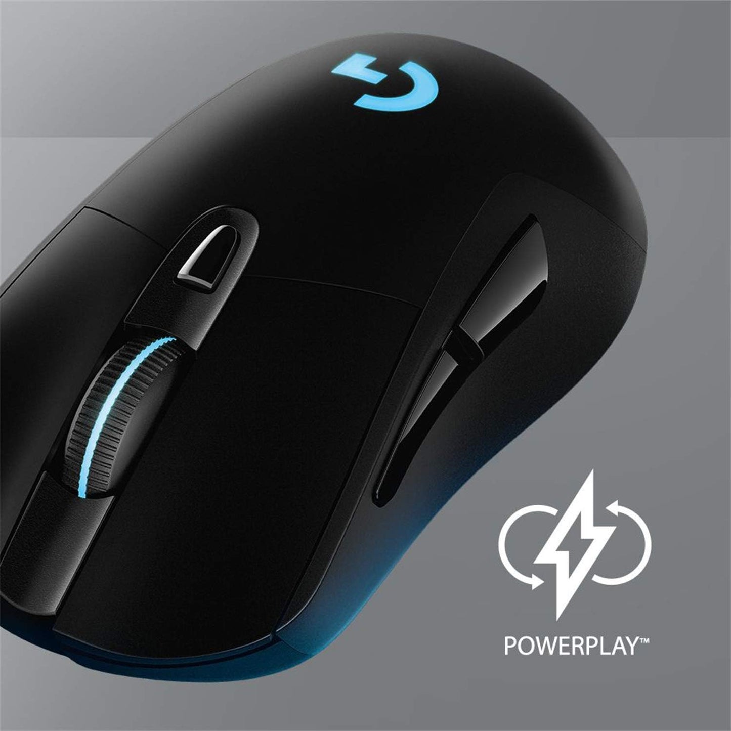 Logitech G703 Lightspeed Wireless Gaming Mouse - Black | Hero 25K Sensor, LIGHTSYNC RGB, Powerplay Compatible, 10G Optional Weight, 100-25,600 DPI, Rubber Side Grips