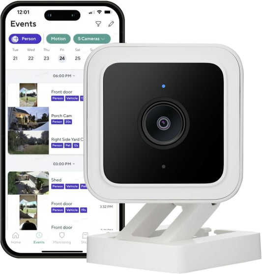WyzeCam Cam v3 Wired WiFi Indoor/Outdoor Home Security Camera