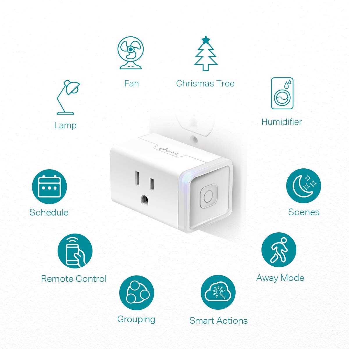Kasa Smart Plug HS103P2, Wi-Fi Outlet Works with Alexa, 2-Pack