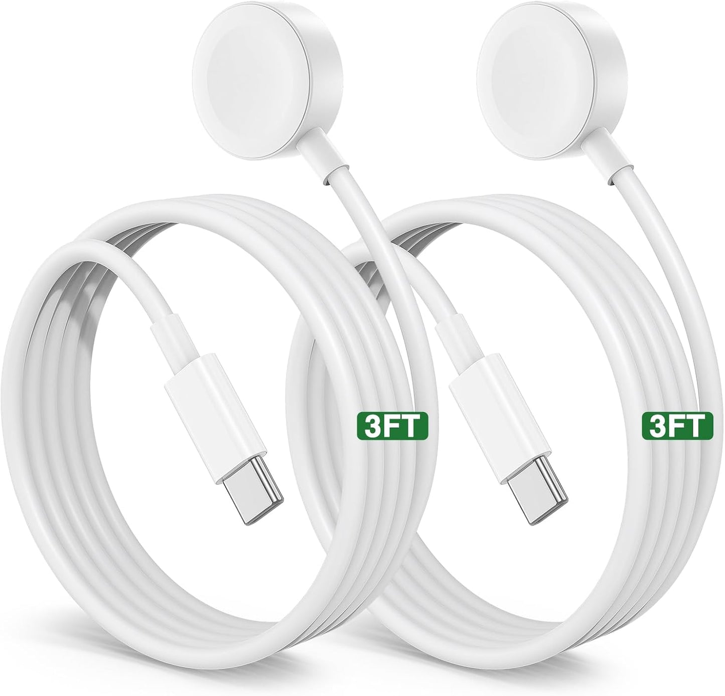 5W Fast Apple Watch Charger Cable,2Pack 3FT Type C iWatch Charger for iWatch Series Ultra 11/10,USB C Magnetic Wireless Fast i-Watch Charging Cord Compatible with iWatch Series 9/8/7/6/SE/SE2/5/4/3/2