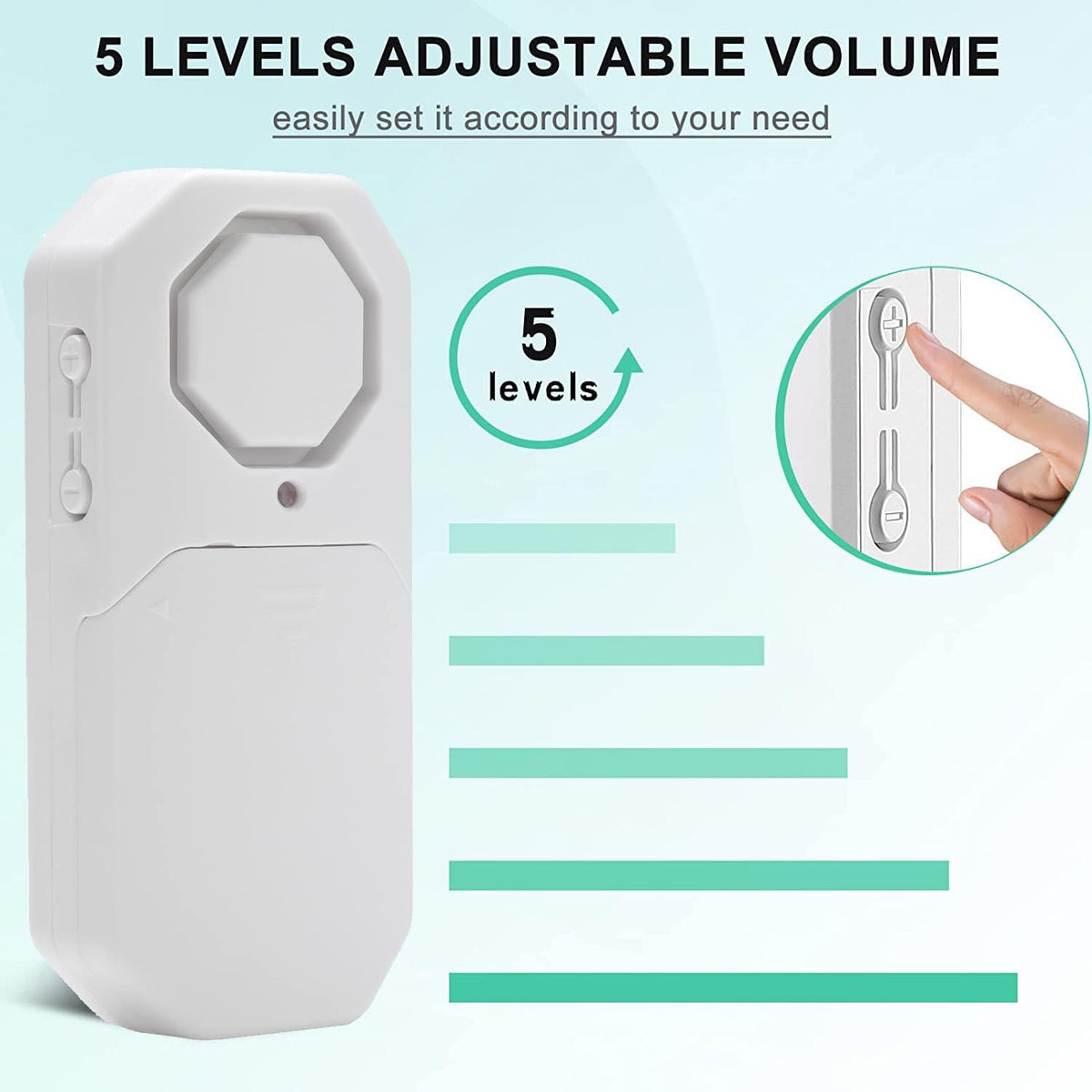 Door Window Alarm When Opened for Home Security with Remote, Wireless Door Sensor Alarm for Kids Safety with Adjustable Volume ( 6Pcs Sensor +2Remote)