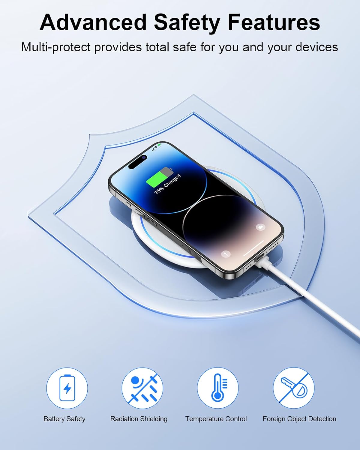 NANAMI 10W Max Wireless Charger Pad for iPhone, Samsung and Other Devices