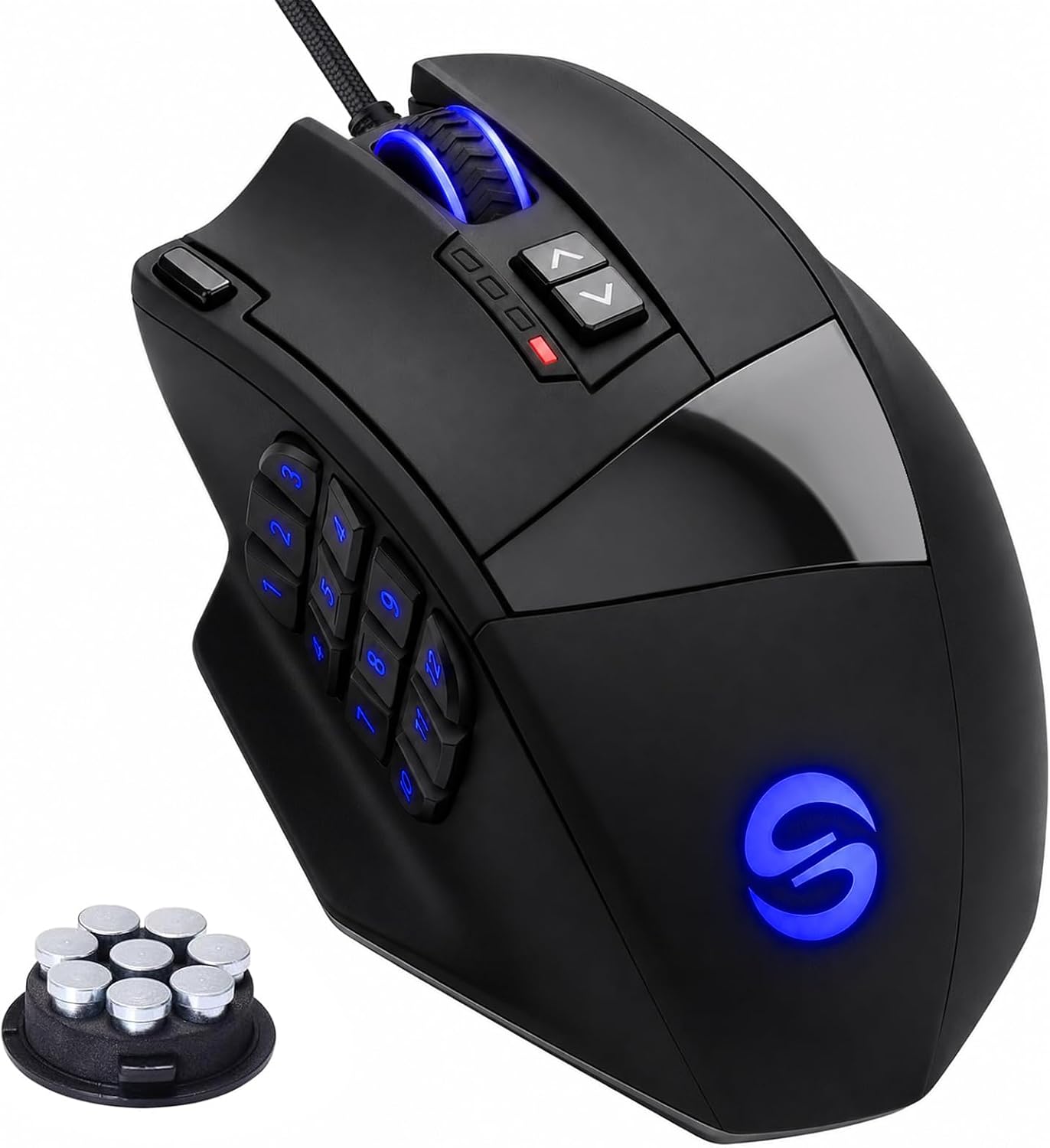 UtechSmart Venus Gaming Mouse RGB Wired, 16400 DPI High Precision Laser Programmable MMO Computer Gaming Mice