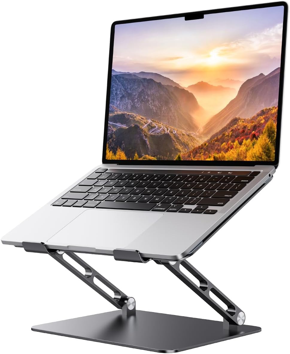 Orlian Adjustable Aluminum Laptop Stand for Desk, Laptop Riser for 11-16"