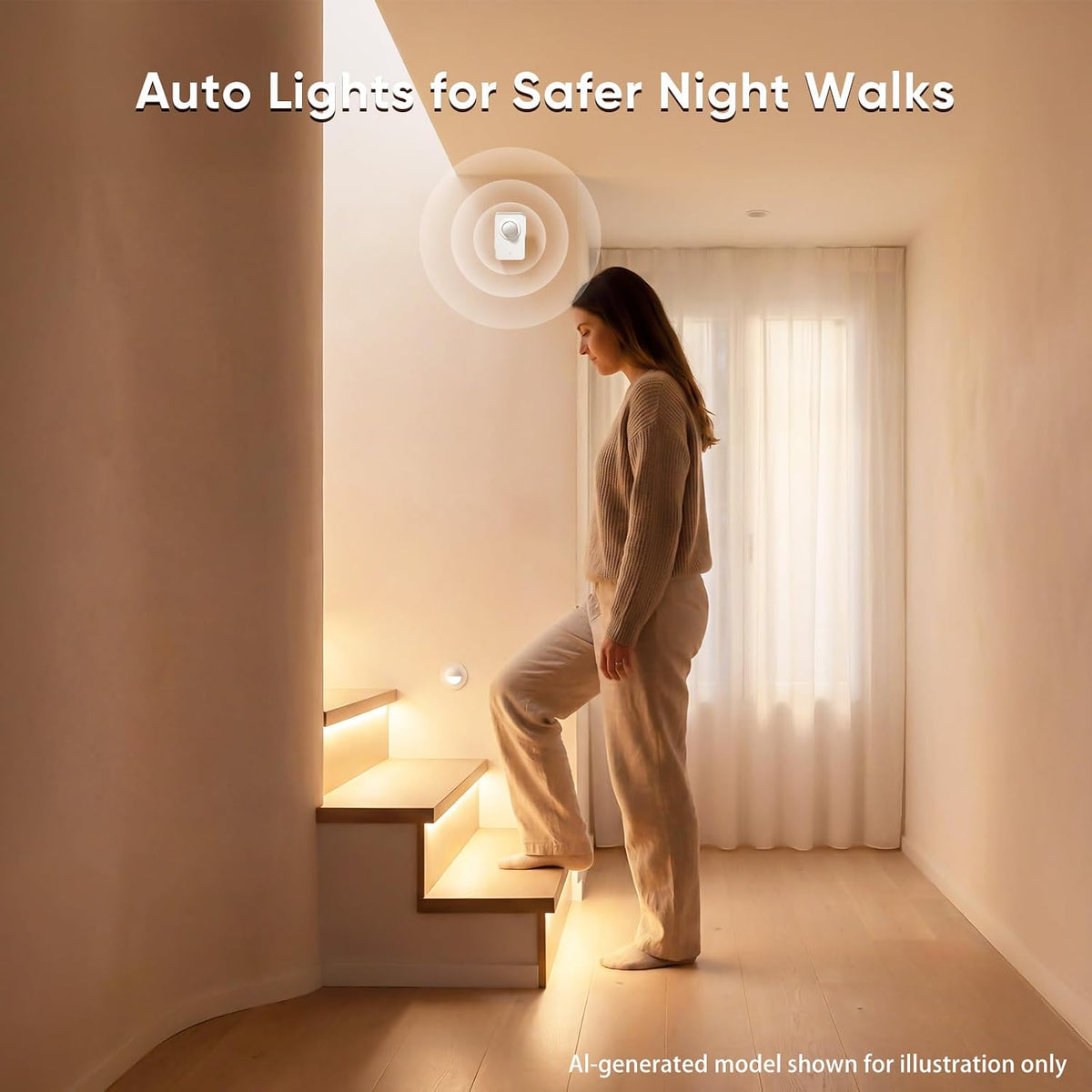 WiFi Motion Sensor, Smart PIR Motion Detector with Instant App Alerts
