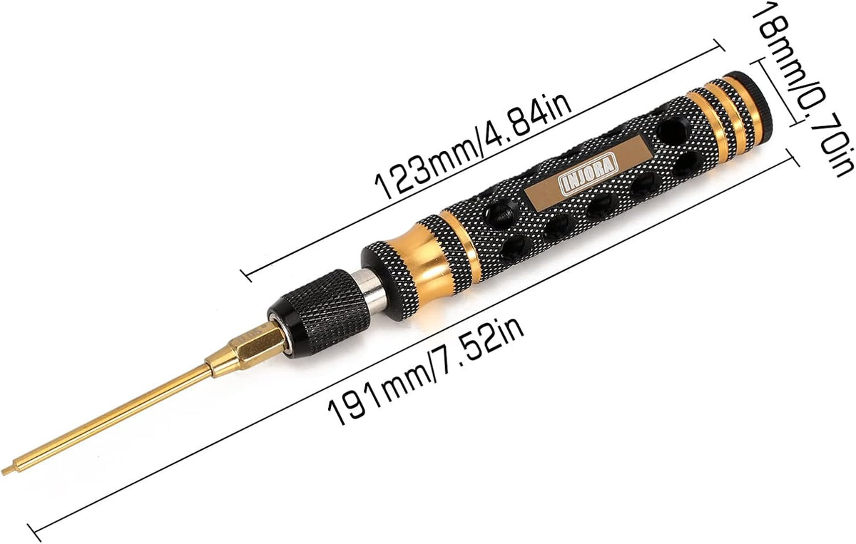 INJORA 8 in 1 RC Tool Kit Hex & Nut Screwdriver for 1/24 1/18 Mini RC Cars