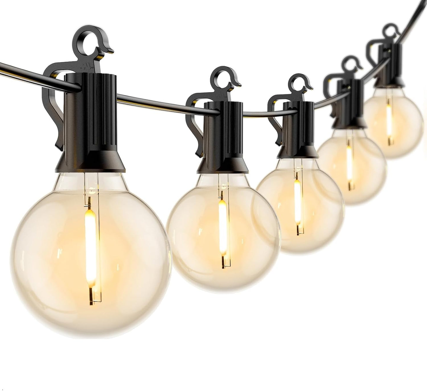 Brightown Outdoor String Lights, 35FT with 30 Bulbs, Waterproof Connectable | Patio Lights with Shatterproof G40 Replaceable Bulbs, Plug-In Outside Hanging Light for Backyard Bistro Porch Party Decor