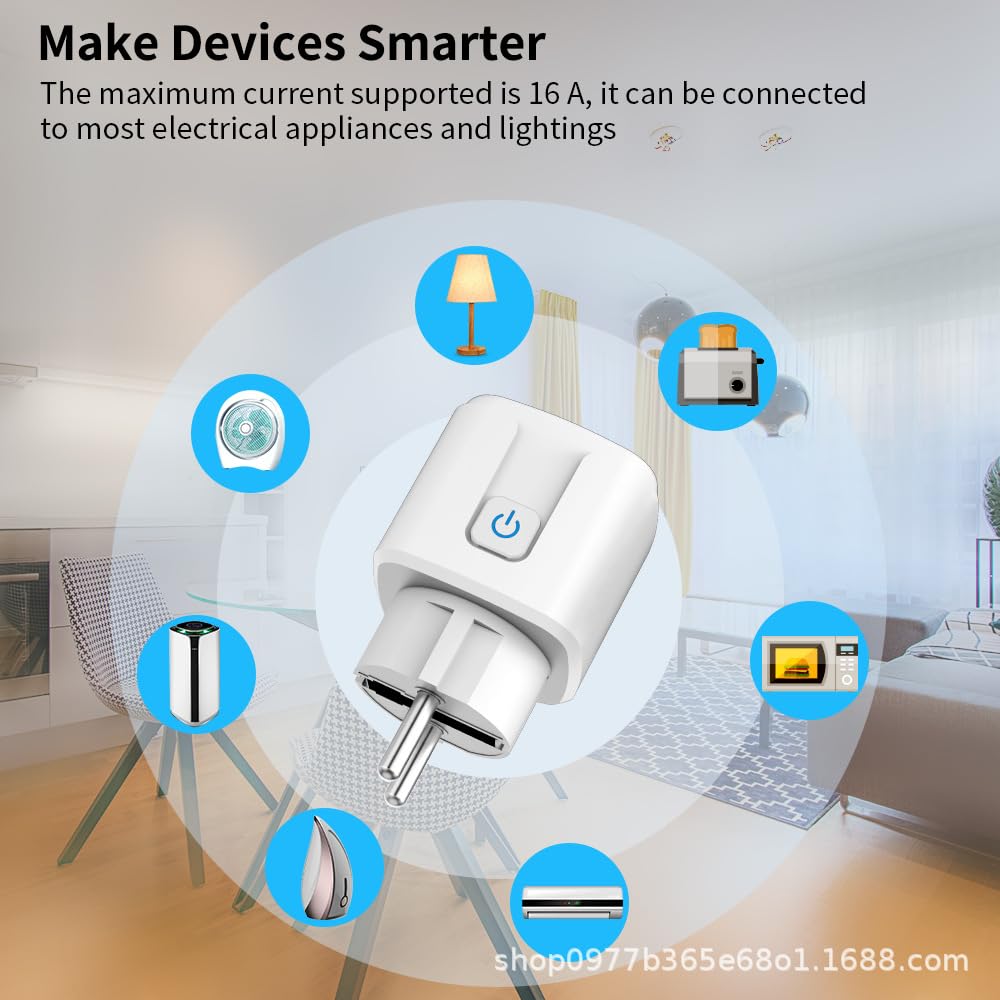Homekit Smart Plug Outlet Works with Homekit,Siri Voice Control,Timer Function,EU,16A