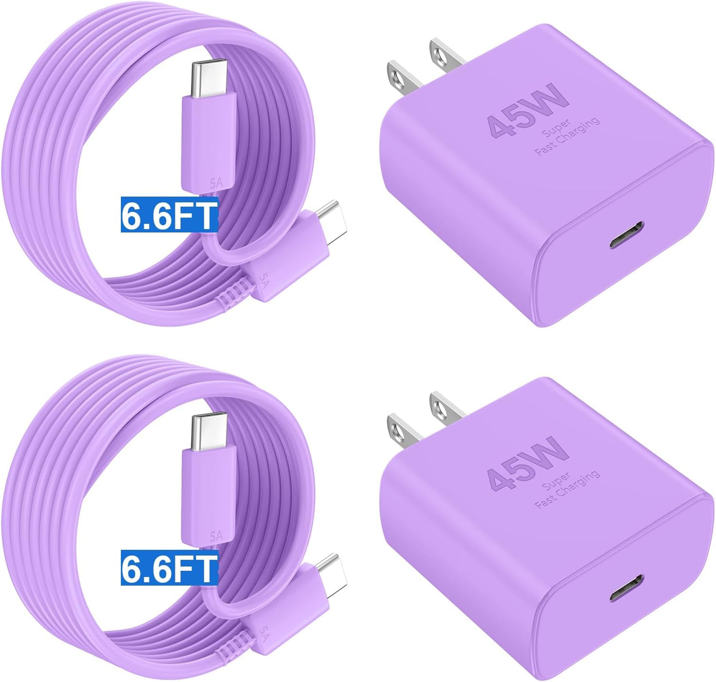 Fast Charger USB C Charger iPhone Type C Charger,10 FT USB C to USB C Cable Fast Charging Cord 45W Phone Chargers iPhone USBC Charger Block for iPhone 17 Air/17 Pro/17 Pro Max/16 15 Pro Max/iPad Pro