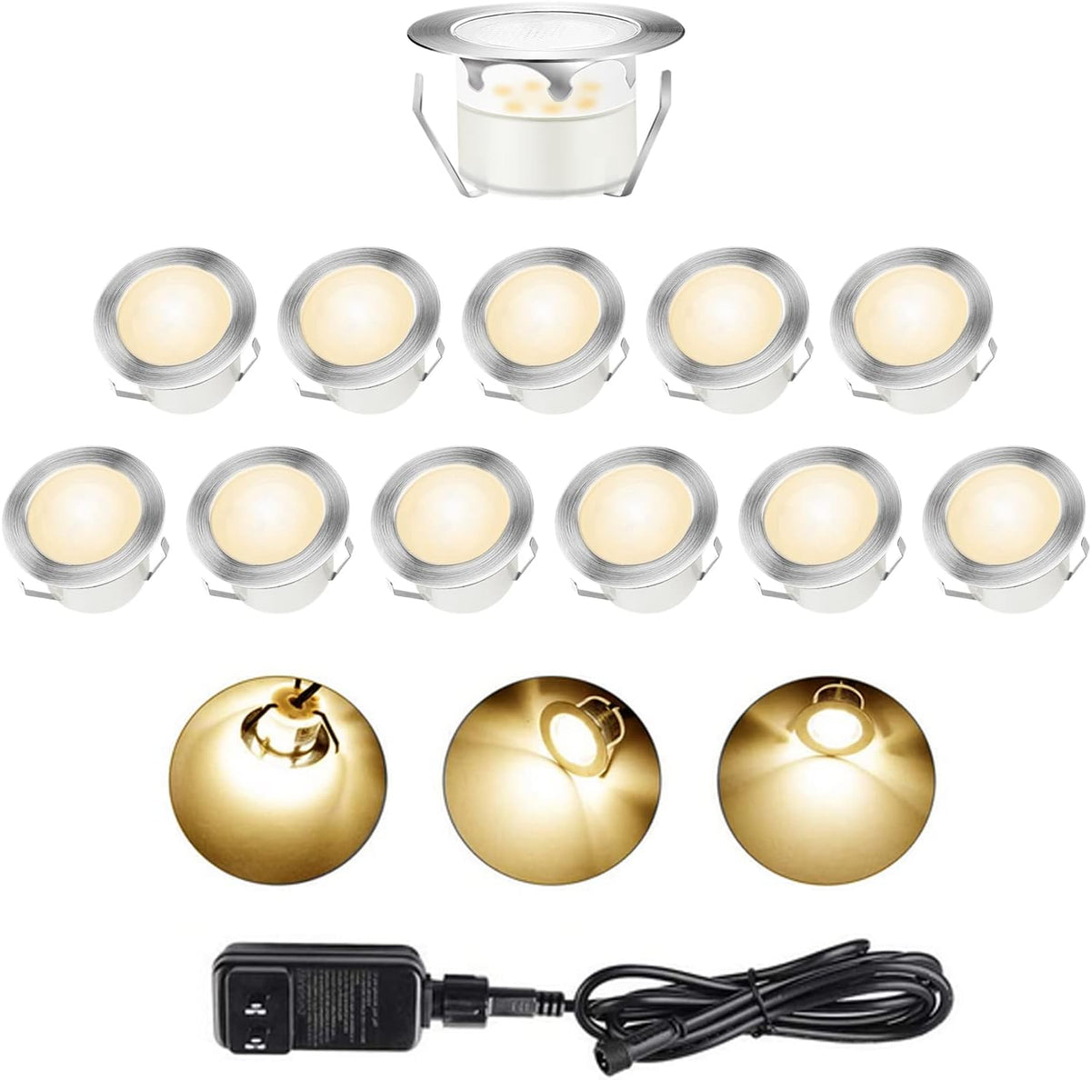 Recessed Deck Light IP67 12V Step Stair Patio Garden 10 Kit