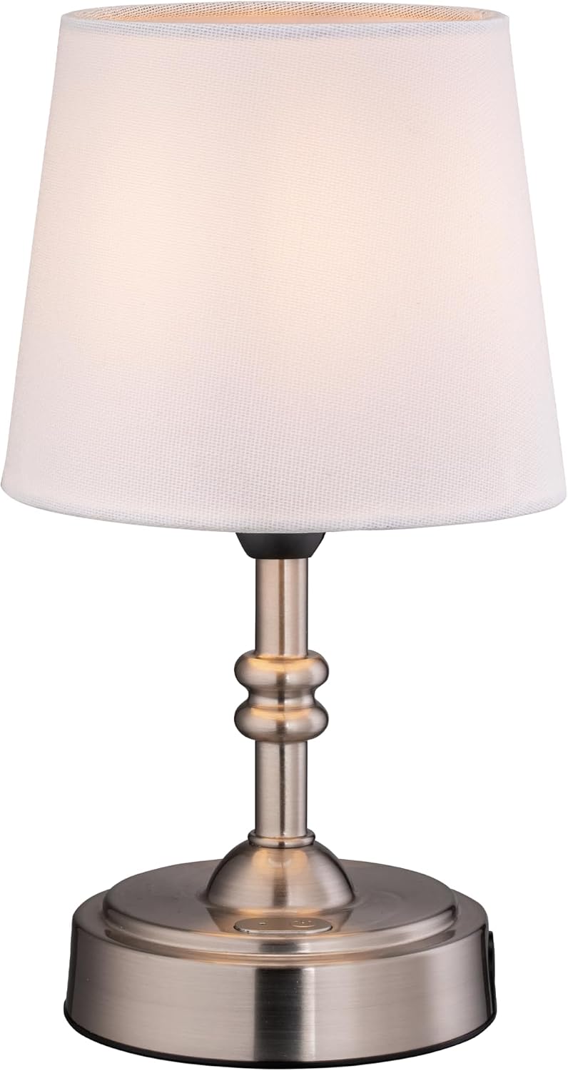 O’Bright Seraph mini – Cordless LED Table Lamp with Dimmer, Built-in Rechargeable Battery, 3-Level Brightness, Patio Table Lamp, Bedside Night Lamp, Ambient Light for Restaurant, Antique Brass