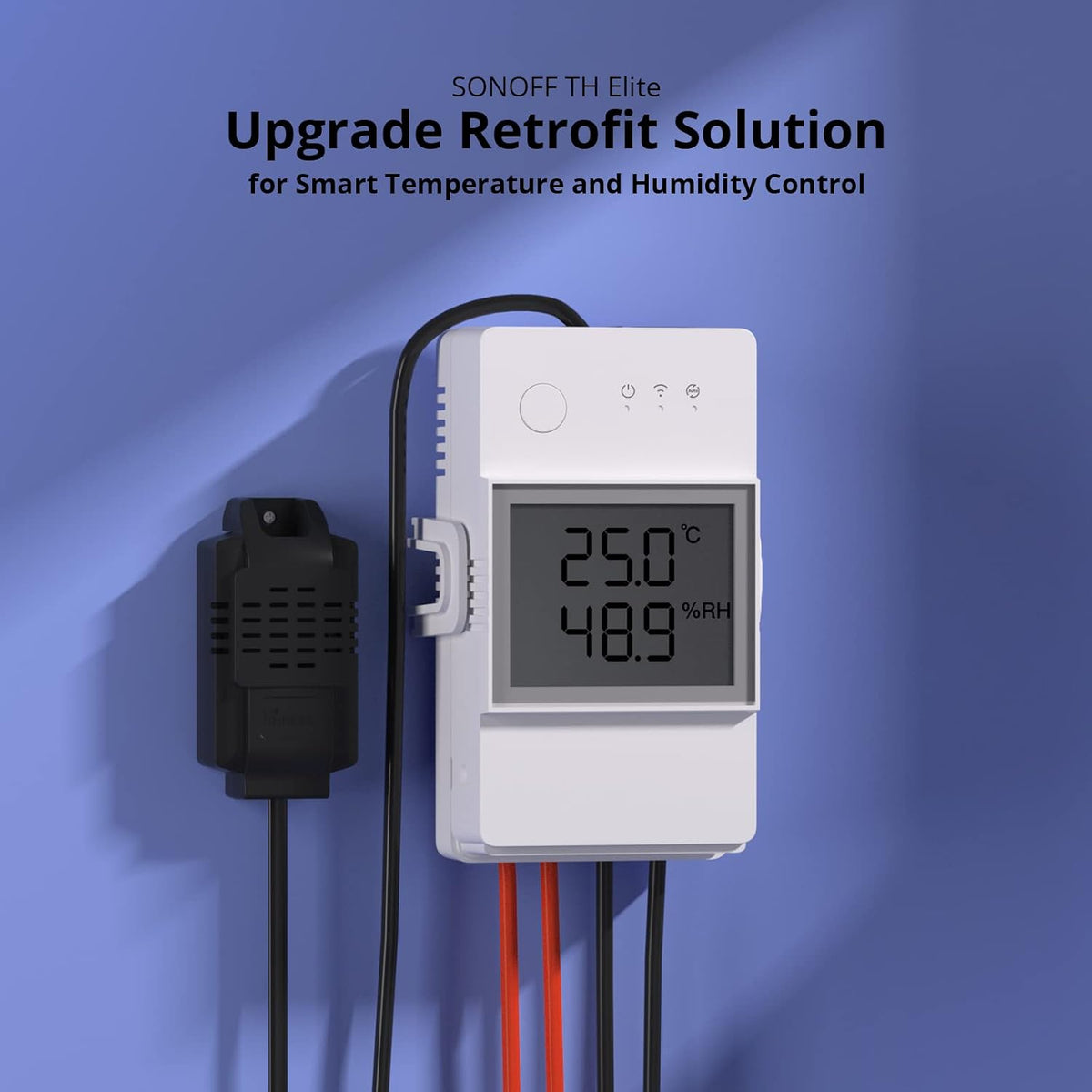 SONOFF THR316D Elite 16A Smart Switch with Temperature and Humidity Monitoring with LCD Screen, Compatible with Alexa/Google Home/IFTTT.