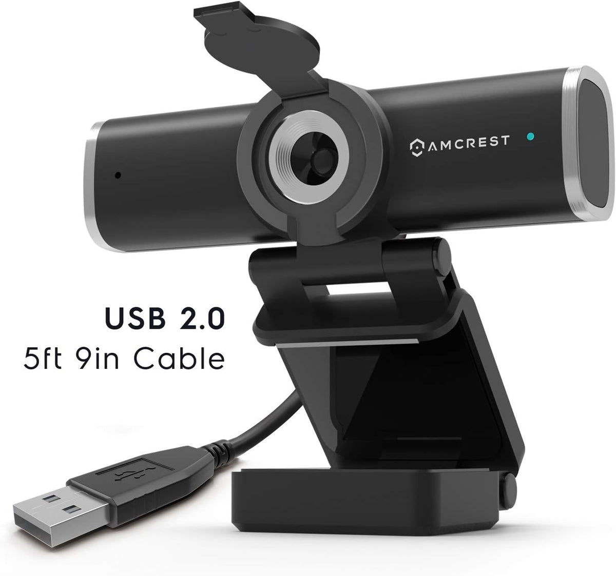 Amcrest 1080P Webcam with Microphone for Desktop, Web Cam Computer Camera, Streaming HD USB Web Camera for Laptop & PC with Privacy Cover, Wide Angle Lens, Superior Low Light (AWC195-B)