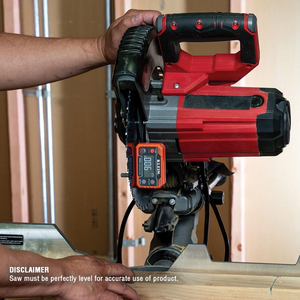 Klein Tools 935DAA Digital Electronic Level and Angle Gauge, LED Alert, Measure and Set Angles, 0-90 and 0-180 Degree Ranges