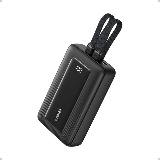 Anker Power Bank,20,000mAh 30W Portable Charger,USB-C and Lightning Cables