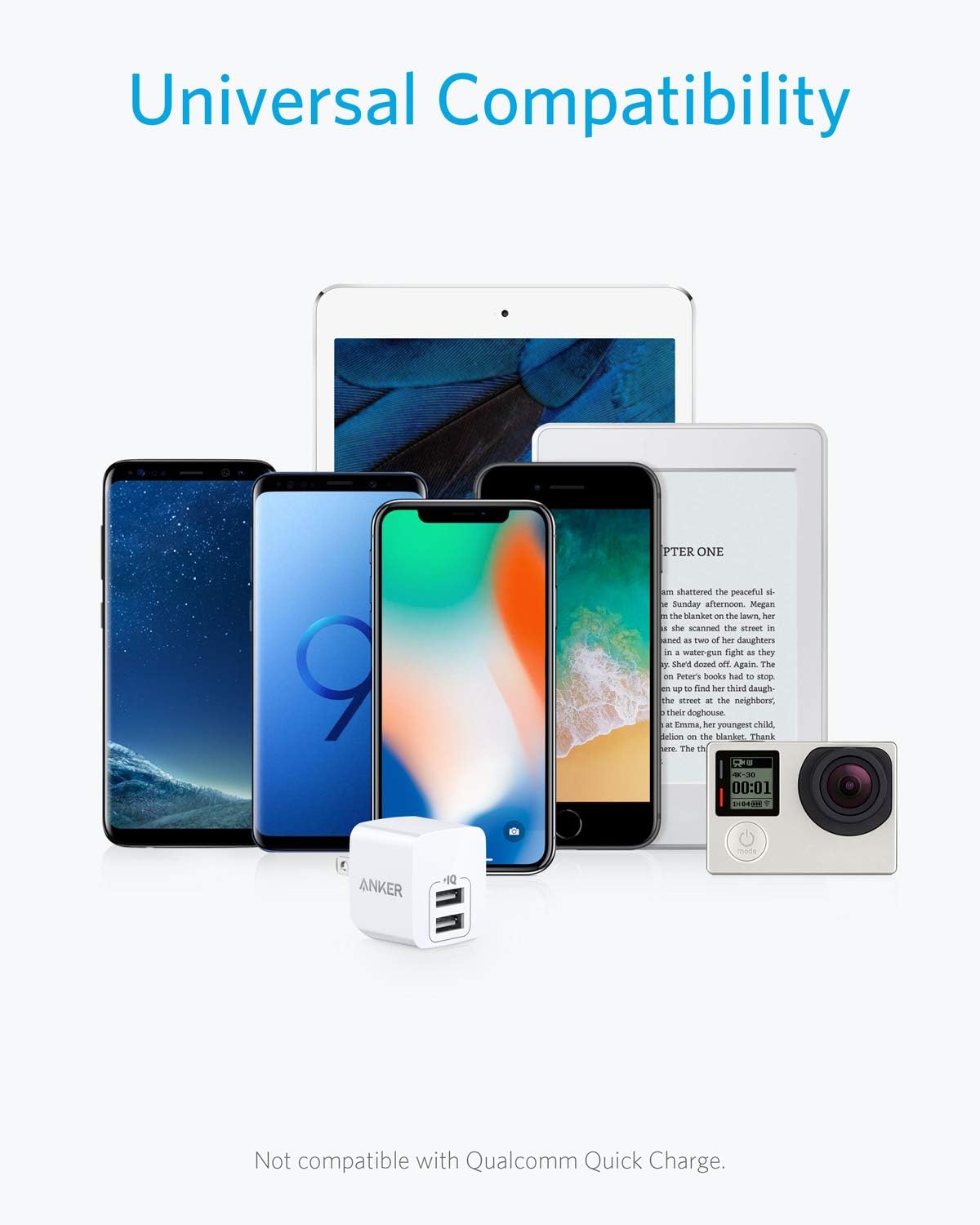 Anker 2-Pack Dual Port 12W USB A Charger Block with Foldable Plug, Charging Box Brick, Cube for iPhone 16 15 14 13 12 Pro Max, Galaxy S22 S21 Note 20