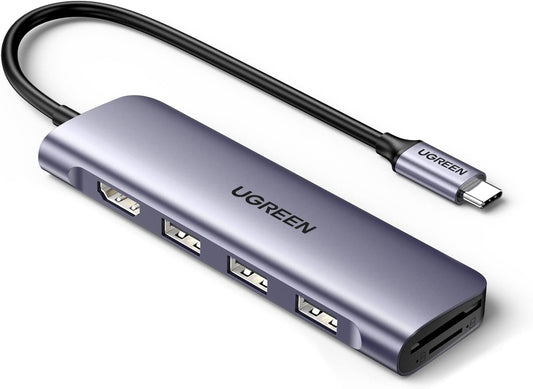UGREEN Revodok USB C Hub 6 in 1 USB C Dongle 4K HDMI