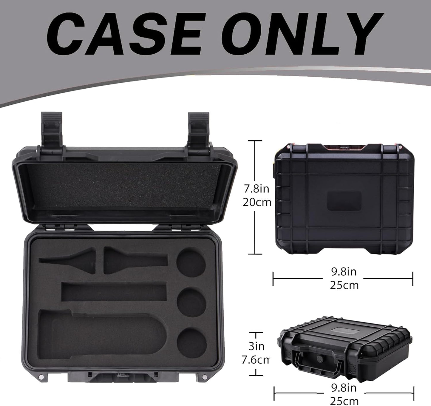 Hard Case for WOLFBOX MF100/MF50 Electric Air Duster | High-Density Protective EVA Liner | Portable Travel Carrying Organizer Storage Bag Holder for Blower Tool Accessories | Black & CASE ONLY