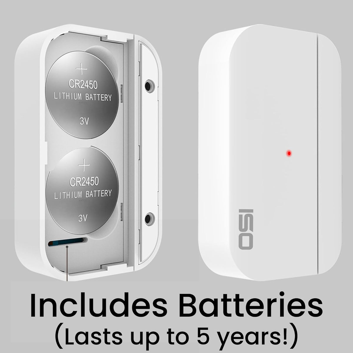 OSI Wireless Contact Sensors (Gen 2) White, Accessory for OSI Smart Alarm System (Gen 2), Wi-Fi Wireless Door & Window Sensor, with 3M Adhesive, use on Windows, Doors, Patio Door etc.