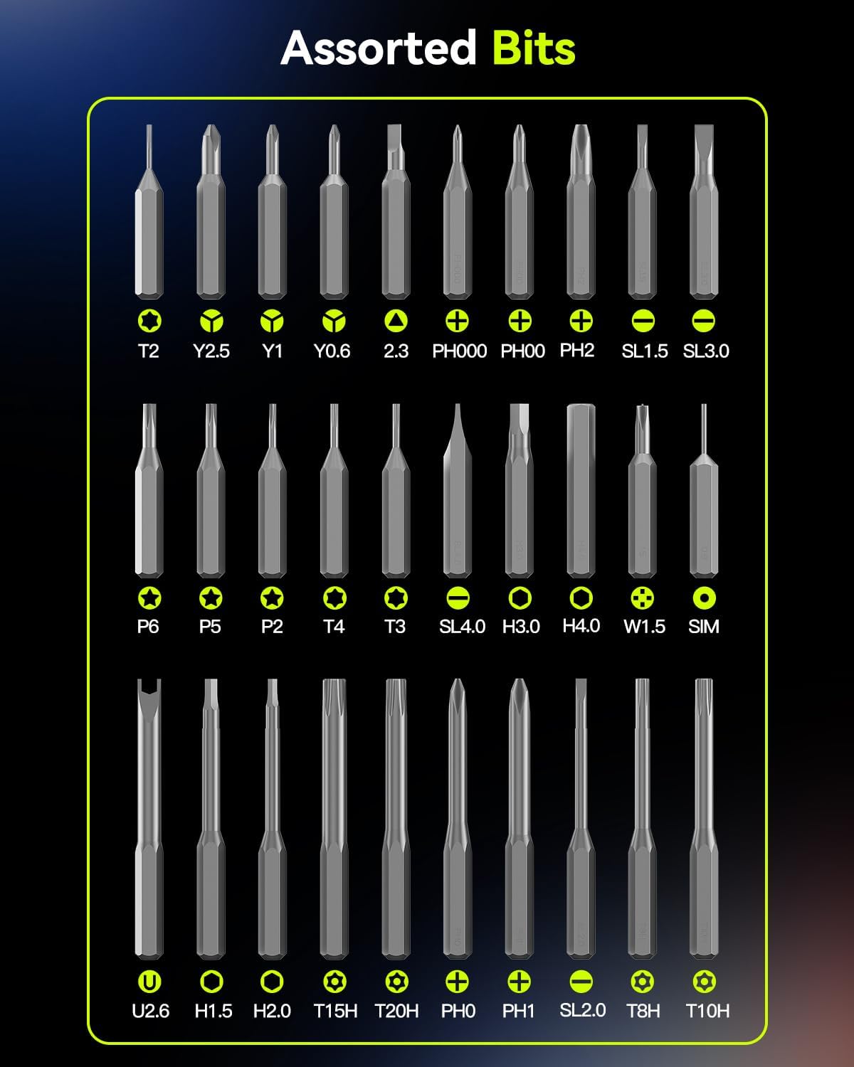 34-in-1 Precision Electric Screwdriver Set, Mini Cordless Magnetic Screwdriver with 30 S2 Steel Bits, 4 Torque Settings, USB-C Rechargeable Electronics Repair Tool Kit for iPhone Laptop PC Camera