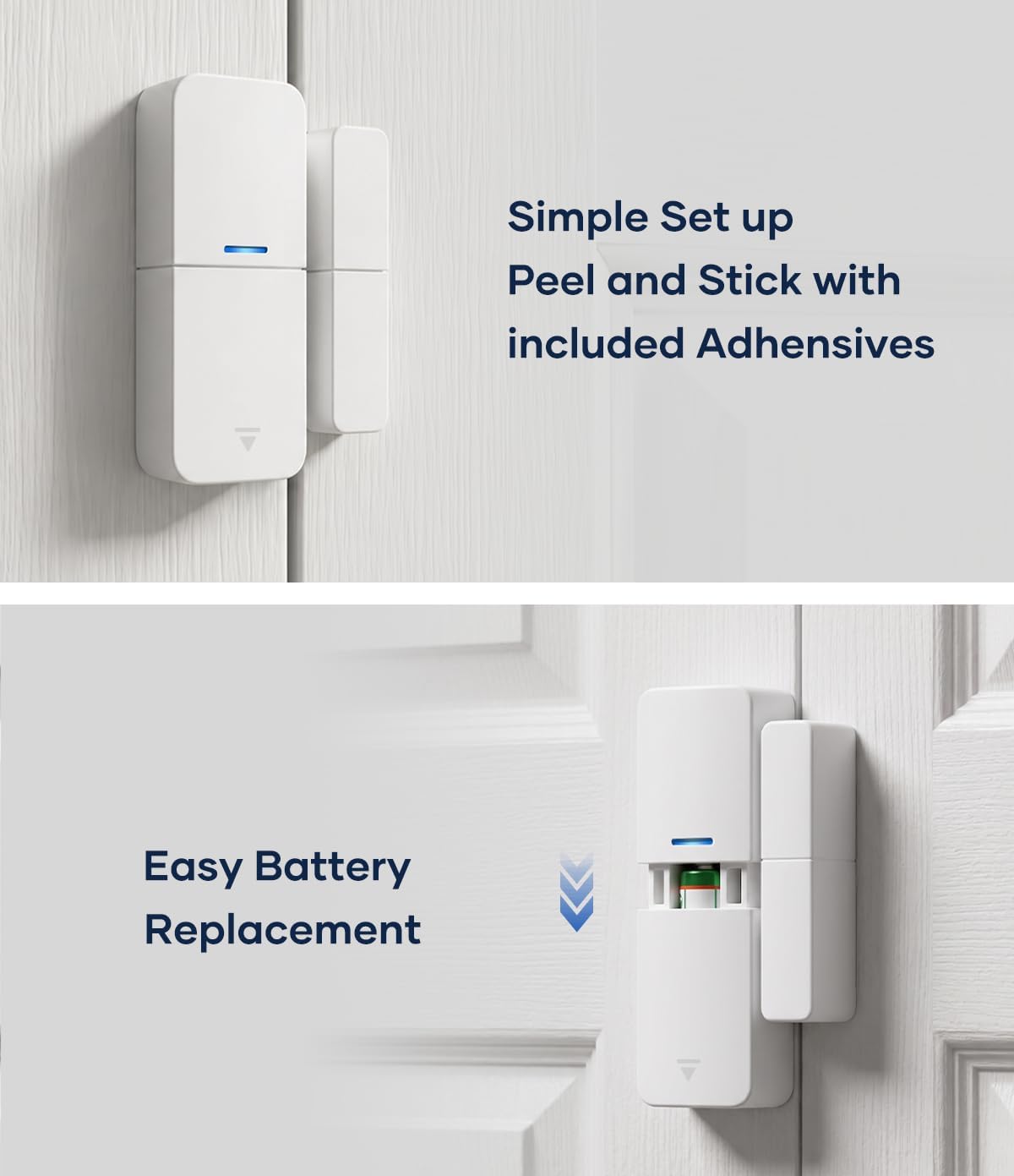Entry Sensor (Pack of 2) - Window and Door Protection - Compatible with tolviviov Home Security System