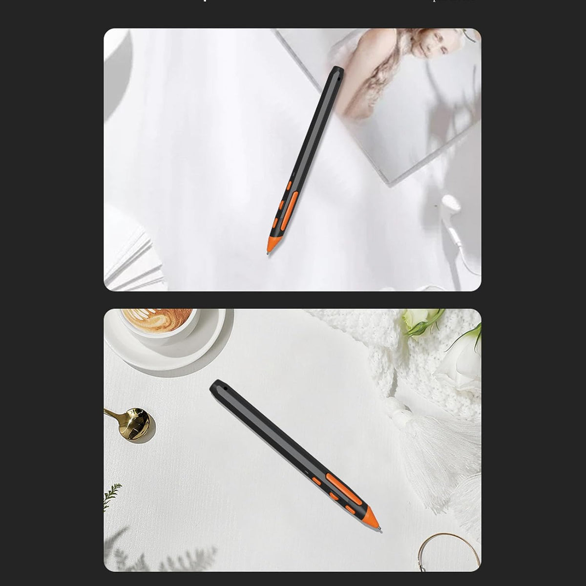 CCYLEZ Computer Mouse Pen, Ergonomic Wireless Adjustable DPI 800 1200 1600 with Quick Switch Function for Laptops Desktops Tablets Smartphones Black