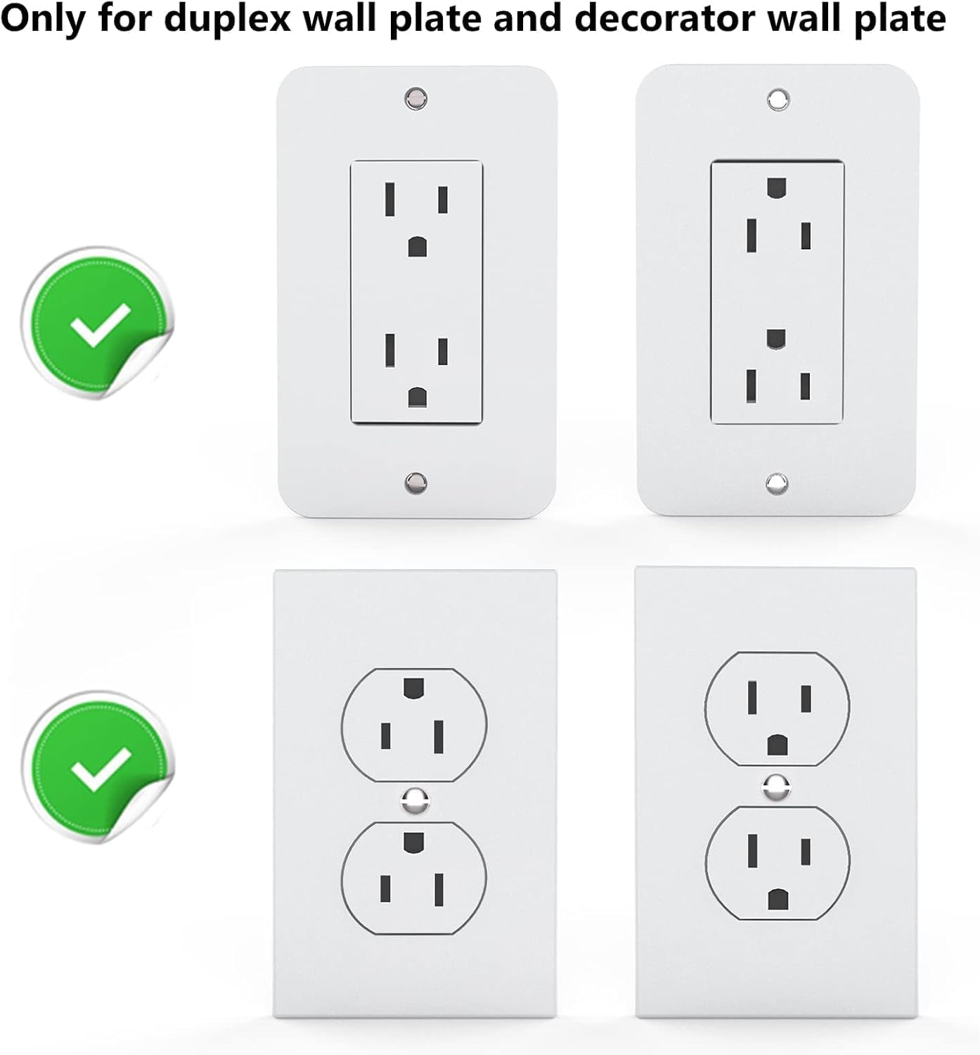 Wall Outlet Shelf for Vertical Decora and Duplex with Cord Storage, 2 Pack | Raises Toothbrushes and Small Devices Off Counters while the Built-In Cord Compartment Hides Extra Cable for a Cleaner Setup