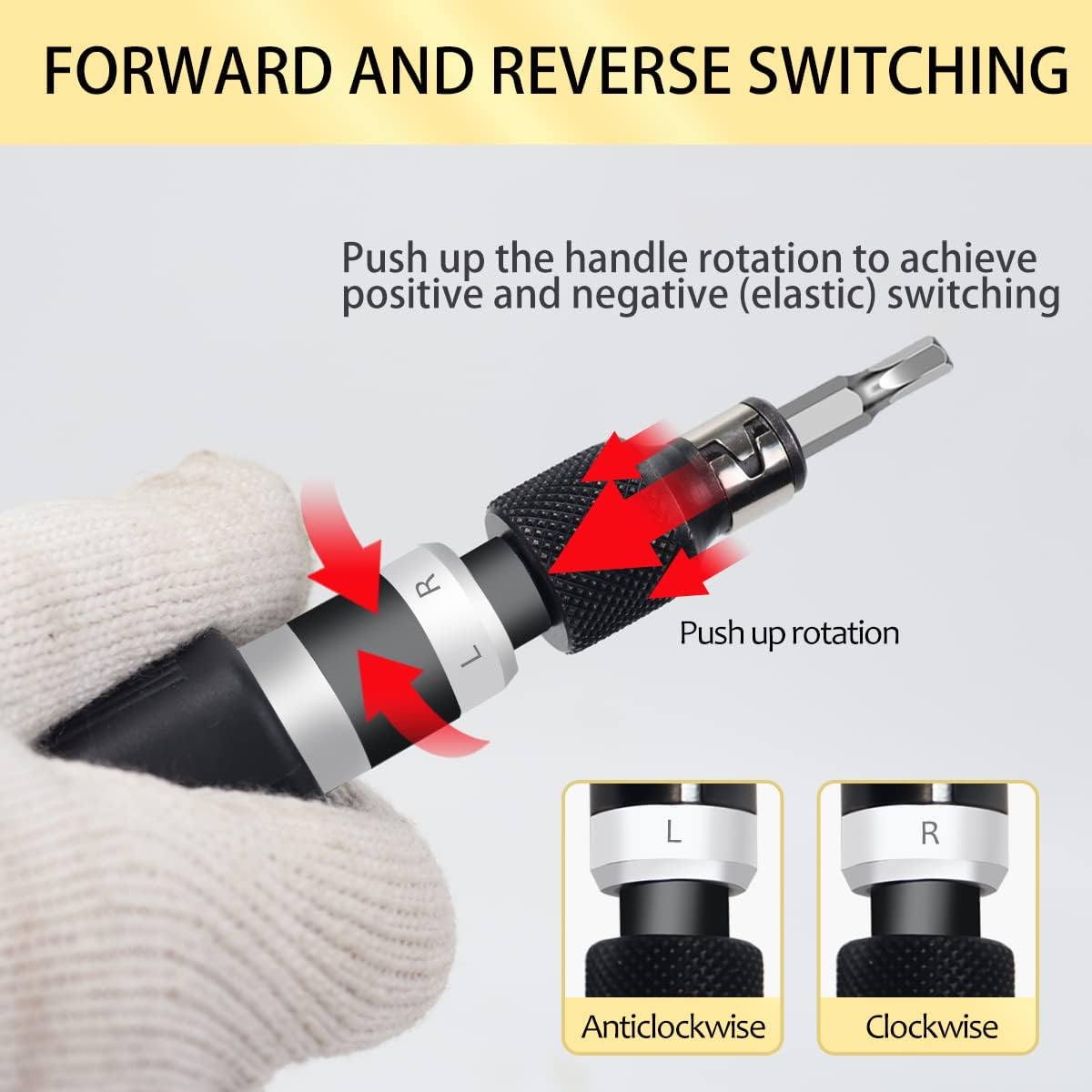 Hand Manual Reversible Impact Driver Set Extractor Impact Screwdriver S2 Steel Much More Durable Disengage Rusted Fasteners or Frozen Bolts (1/4" Driver)