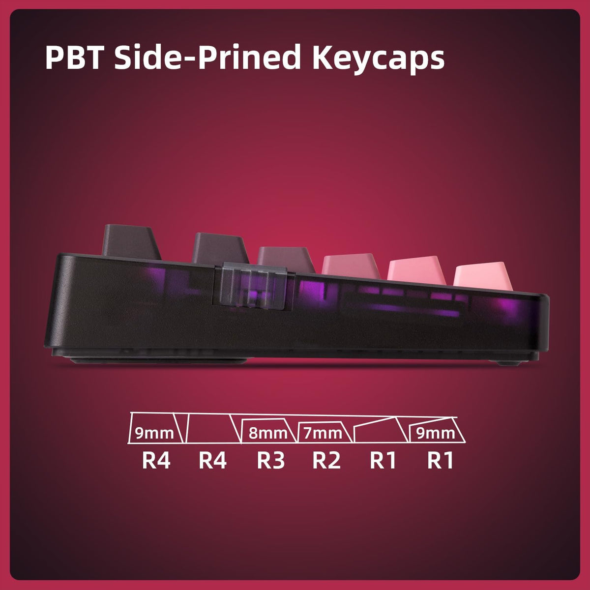 ZORNHER ZH980 Mechanical Keyboard Wireless,95% Pink Creamy Keyboard with Number Pad,Gaming Keyboard with Number Pad,Lighted Up PBT Keycaps,Loud Keyboard Clicky Blue Switches,Full Size
