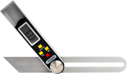 General Tools T-Bevel Gauge & Protractor - Digital Angle Finder with Full LCD Display & 8" Stainless Steel Blade