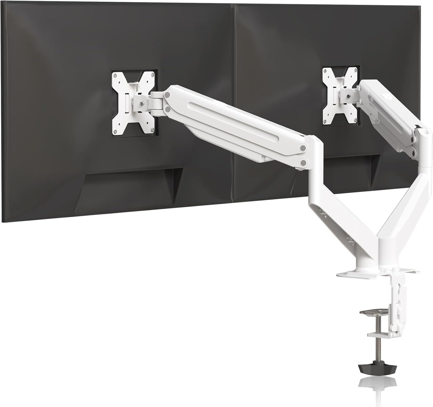 suptek Triple Monitor Mount for Most 17 to 32 inch Screens,Gas Springs Adjustment Triple Monitor Desk Mount Stand with Clamp & Grommet Kit,Black(MD8003)