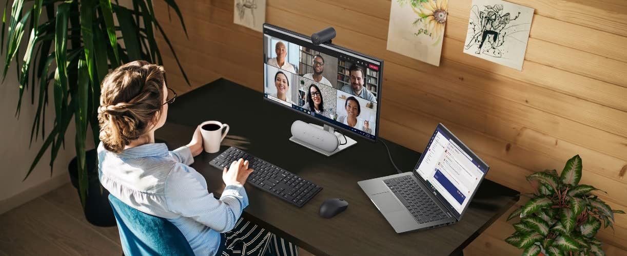 Dell 4K UHD Webcam WB7022, Sony Sensor, Teams Certified | Advanced AI auto framing