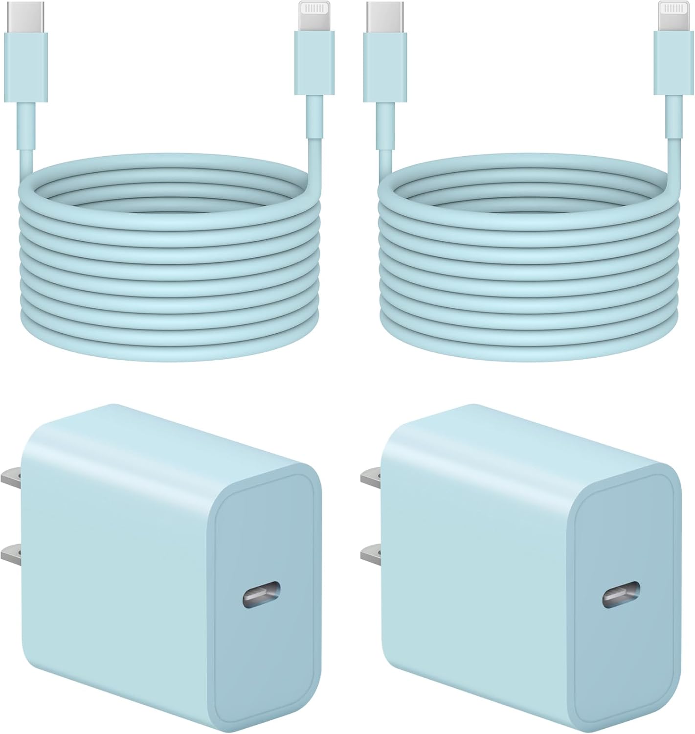 Extra Long 10FT iPhone 14 13 12 Charger Fast Charging 2-Pack | 20W Super Fast Charger with Long Fast Charging Cable for iPhone 14/13/12/11 Pro Max,14 Plus,Mini,Pro/XS/SE/XR/iPad