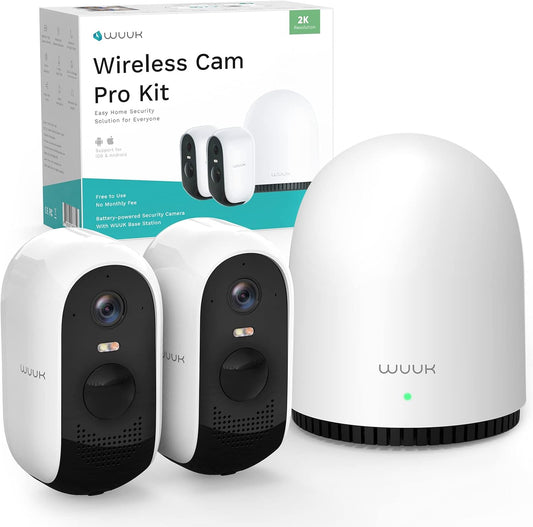 WUUK Security Cameras Wireless Outdoor 2K, Indoor Home Surveillance System