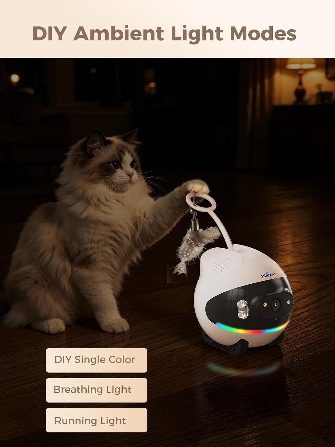 Hiseeu 5MP Wireless Security Camera Indoor, Home Pet Robot Companion