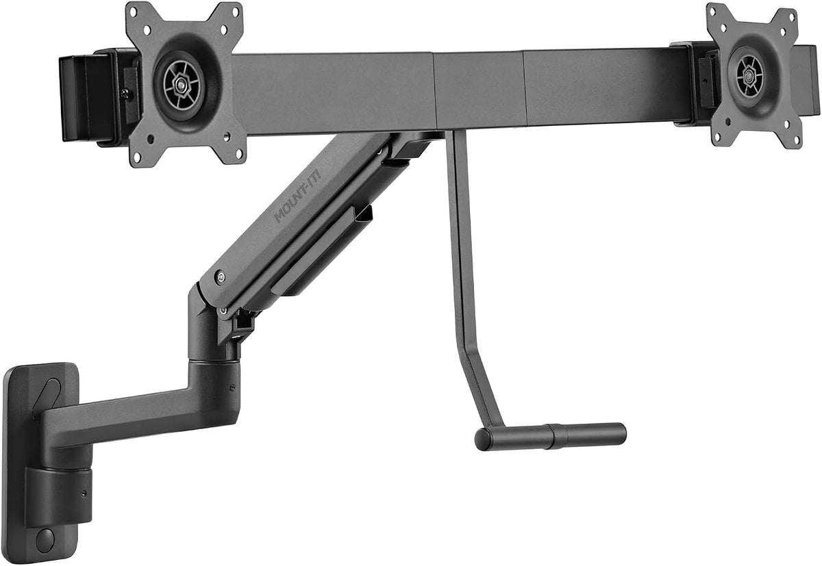 Mount-It! Proflex Dual Monitor Wall Mount with Crossbar